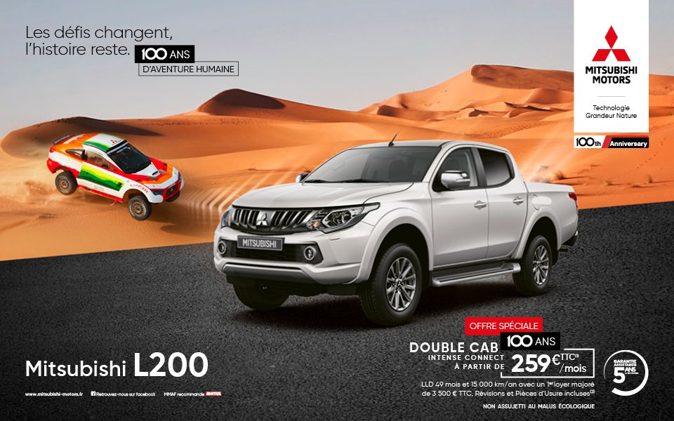 L200 Double Cab A partir de 259€ TTC par mois<sup>1</sup>