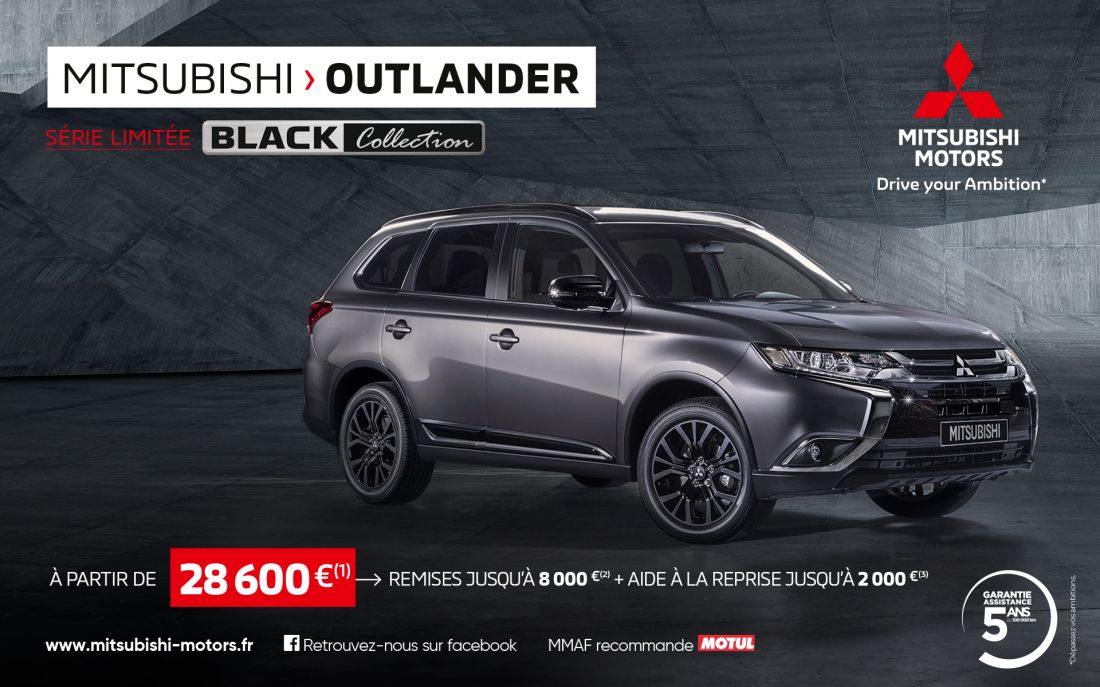 Mitsubishi Outlander Black Collection à partir de 28 600 €(1)