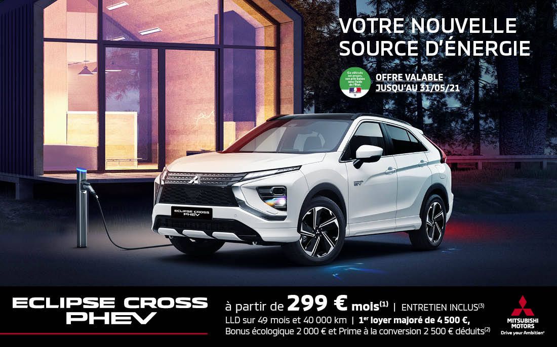 MISTUBISHI ECLIPSE CROSS PHEV À PARTIR DE 299€/MOIS<SUP>(1)</SUP>