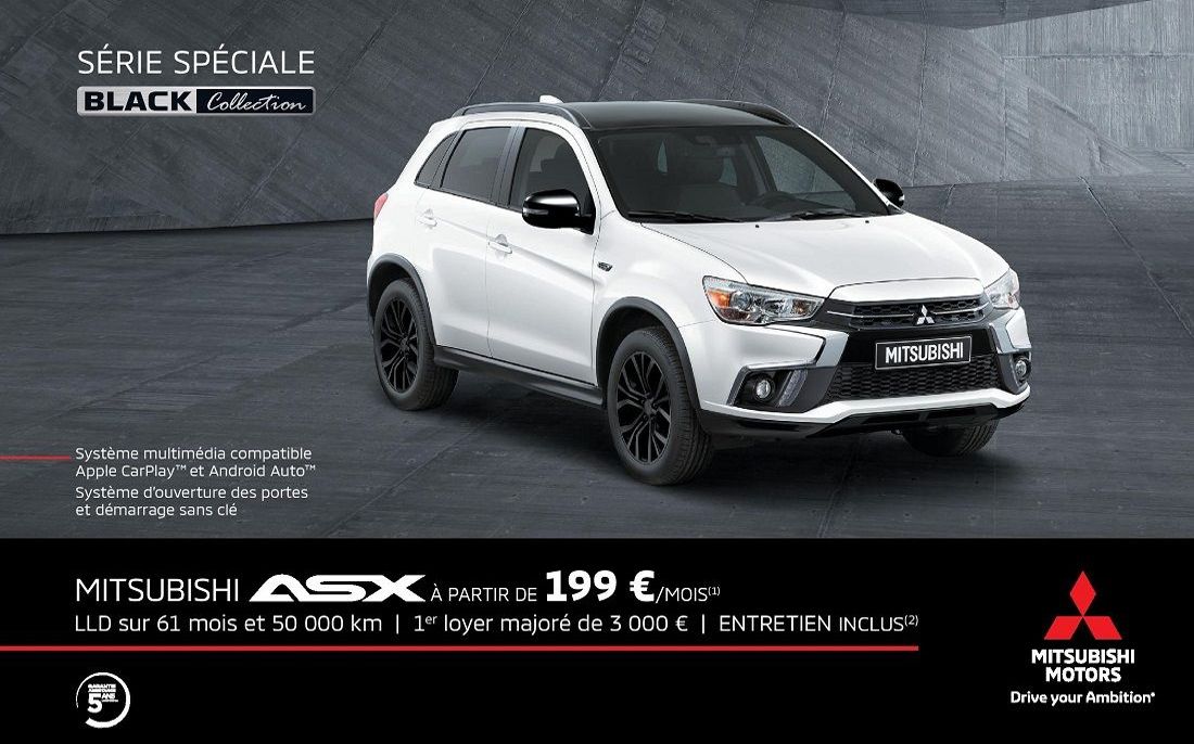 MITSUBISHI ASX À PARTIR DE 199 €/MOIS<SUP>(1)</SUP>