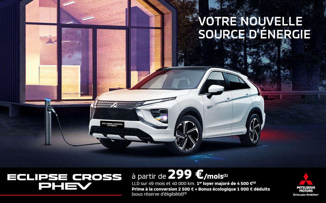 MITSUBISHI ECLIPSE CROSS PHEV À PARTIR DE 299€/MOIS<SUP>(1)</SUP>