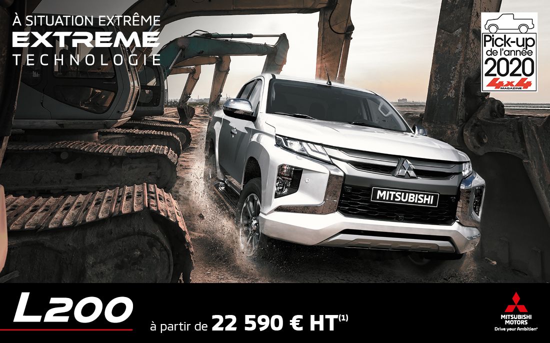 MITSUBISHI L200 À PARTIR DE 22 590€<SUP>(1)</SUP>