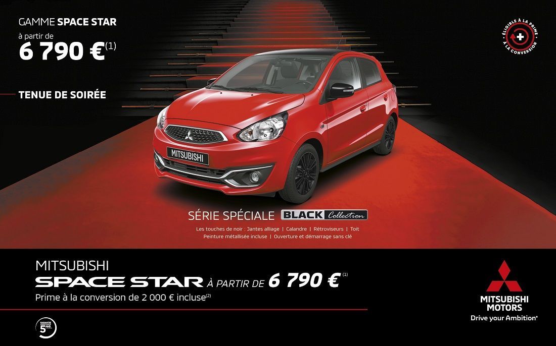 MITSUBISHI SPACE STAR A PARTIR DE 6 790 EUROS<SUP>(1)</SUP>