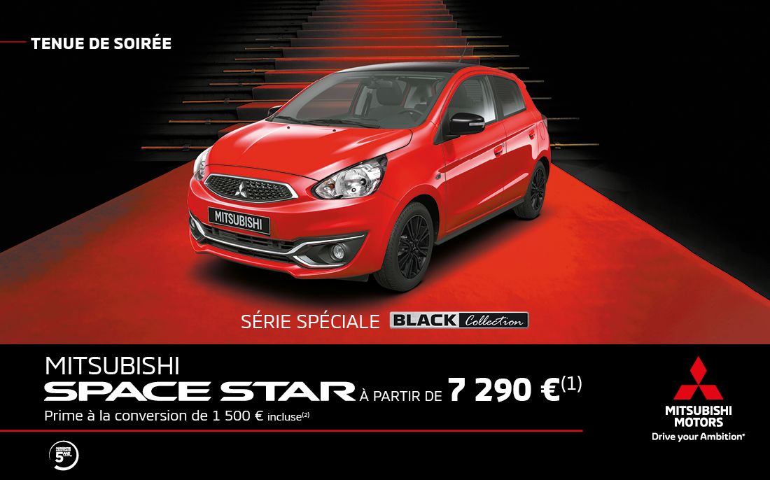 MITSUBISHI SPACE STAR À PARTIR DE 7 290 €<SUP>(1)</SUP>