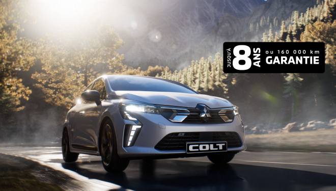Jusqu'à 8 ans de garantie : L’assurance d’une grande fiabilité Véhicule COLT Mitsubishi avec l'étiquette de la garantie 8 ans ou 160000 km